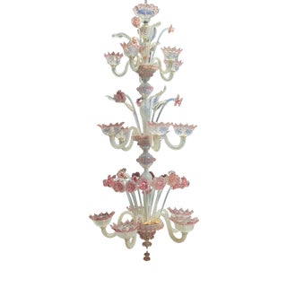 Vintage Murano Chandelier, 1980s For Sale
