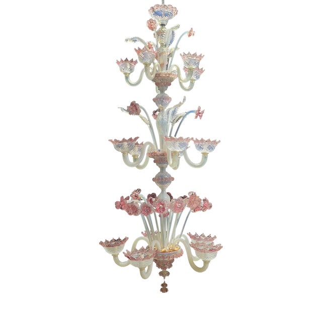 Vintage Murano Chandelier, 1980s For Sale