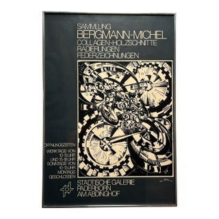 Rare 1978 Ella Bergmann-Michel & Robert Michel Städtische Galerie Paderborn Exhibition Print For Sale