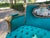 Green 1980 French Artisan Louis XVI Gold Green Velvet Settee For Sale - Image 8 of 12