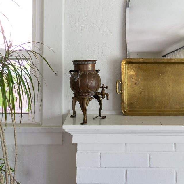 Metal Late 19th Century Copper Footed Urn Samovar or Planter For Sale - Image 7 of 11