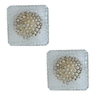 Vintage Bubble Glass Sconces from Erco, 1970s, Set of 2 For Sale