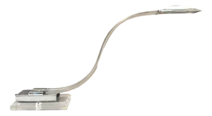 Modernist Italian Cobra Model Desk Lamp in Acrylic Glass and Chrome, 1980s