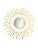 Mid-Century Modern Large Brass Convex Sunburst Wall Mirror | Mid-Century Modern Atomic Style | 34” For Sale - Image 3 of 8