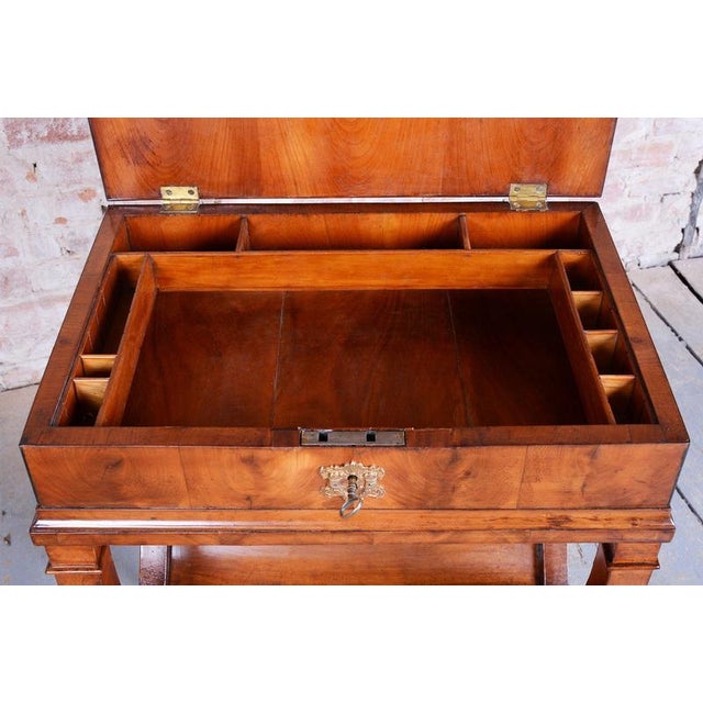 19th Century Biedermeier Cherry Wood Sewing Table by Josef Danhauser, Austria, 1820s For Sale - Image 5 of 15
