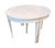 A handsome Swedish painted extension dining table forming a round when closed and expanding to seat a large gathering with...