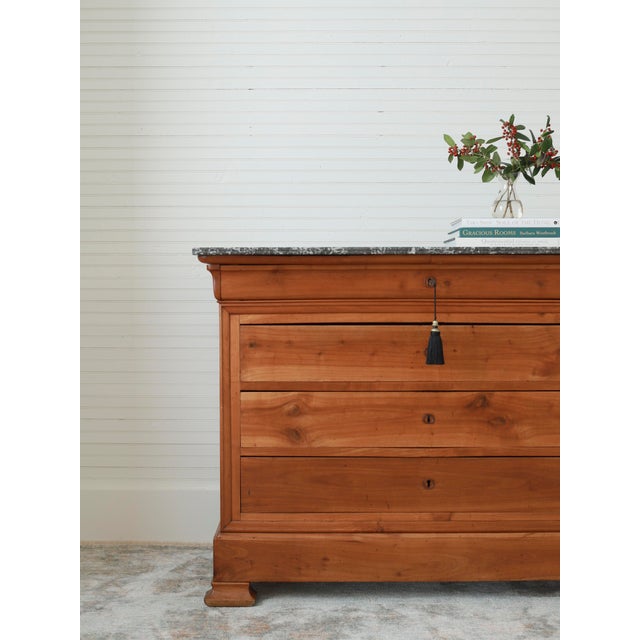 19th Century French Louis Philippe Commode, With Marble Top For Sale - Image 9 of 10
