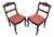 Vintage Regency Style Mahogany Rose Back Ladder Back Dining Accent Chairs - Pair For Sale