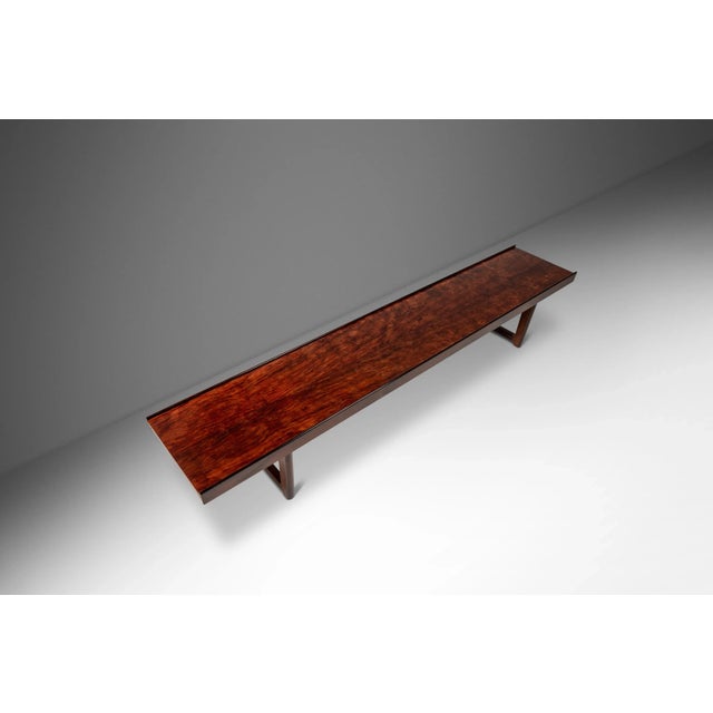 1960s Mid-Century Modern Long “Krobo” Table / Bench in Rosewood With Leather Seat by Torbjørn Afdal for Bruksbo, Norway, Circa 1960's For Sale - Image 5 of 12