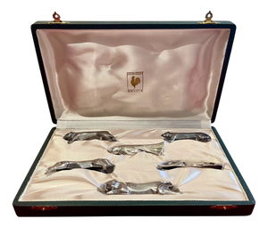 Vintage Silver-Plated Metal Knife Rests from Christofle, 1950s, Set of 6