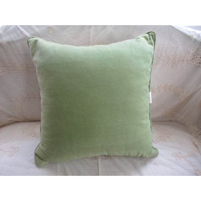 Green Vintage Coastal Rainbow Fish & Coral Design Feather & Down Throw Pillow For Sale - Image 8 of 8