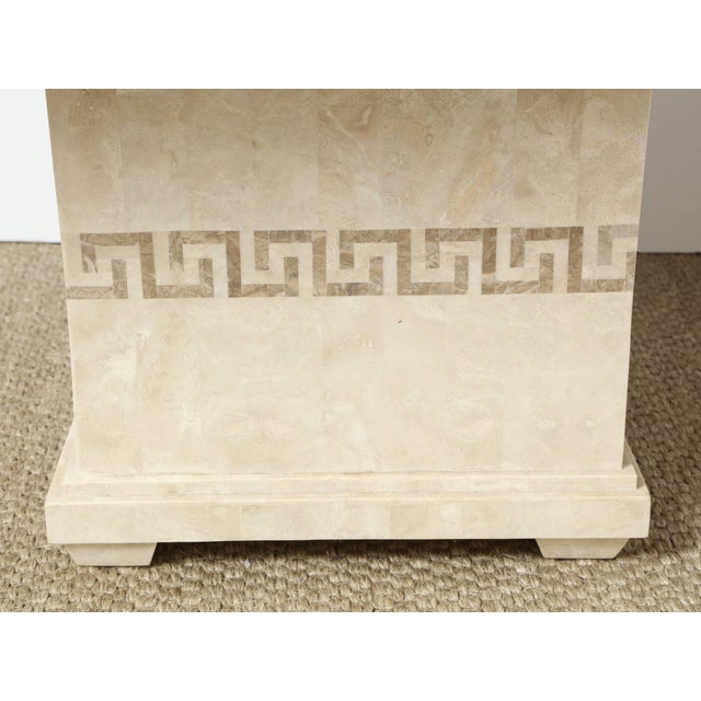 French Square Dining or Conference Table With Greek Key Motif For Sale - Image 3 of 11