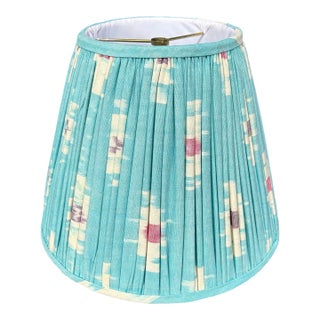Shirred Ikat Lampshade For Sale