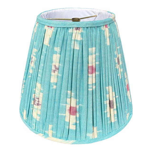 Shirred Ikat Lampshade For Sale