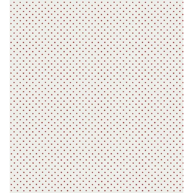 Sample - Hinson for The House of Scalamandré Lee Wallcovering, Red on White For Sale