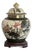 Large Late-20th Century Japanese Satsuma-Inspired Ginger Jar W/ Wooden Stand For Sale