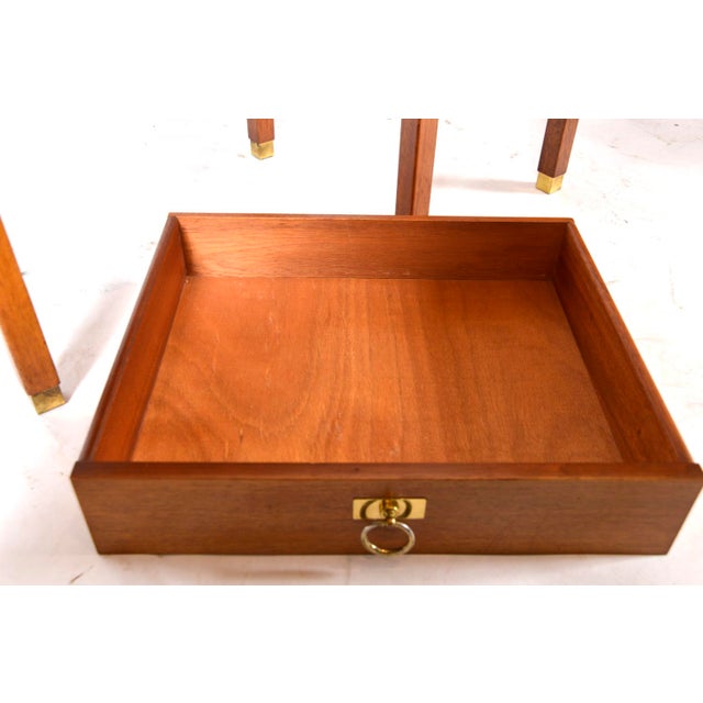 Mid-Century E-Gomme Collector Range Bedside Tables in Walnut and Brass from G Plan, 1960s, Set of 2 For Sale - Image 16 of 18