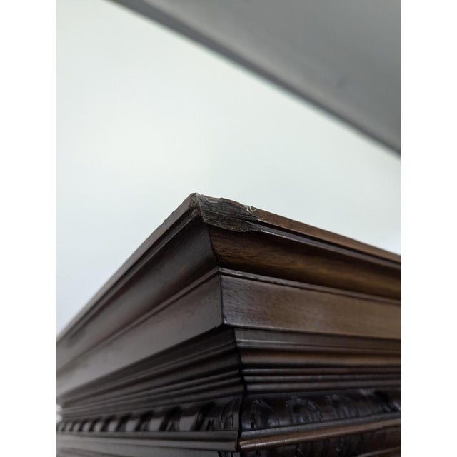 Renaissance Walnut Silverware with Beveled Glass For Sale - Image 10 of 14