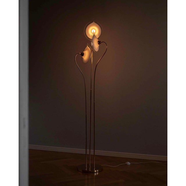Floral-Shaped Murano Glass Floor Lamp For Sale - Image 3 of 7