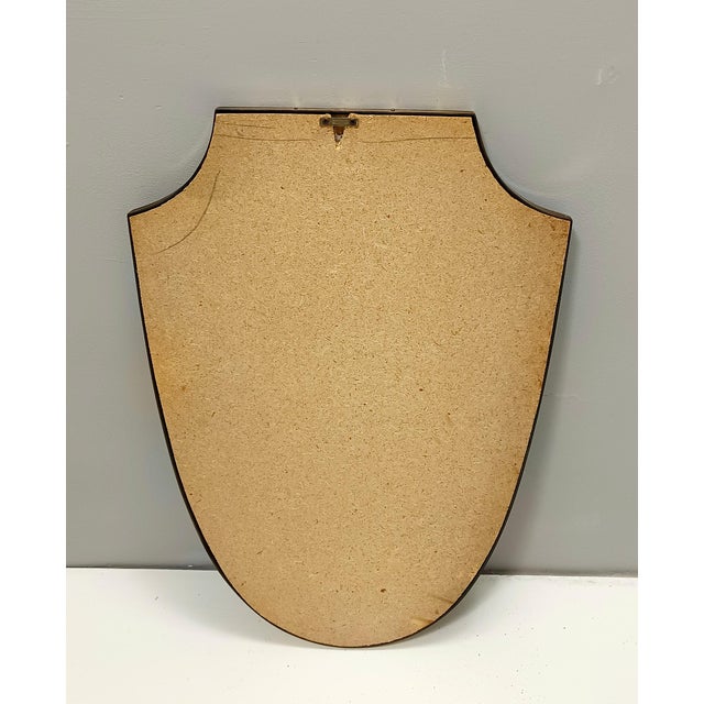 1960s Mid-Century Modern Wall Mirror in Brass and Wood, Italy, 1960s For Sale - Image 5 of 8