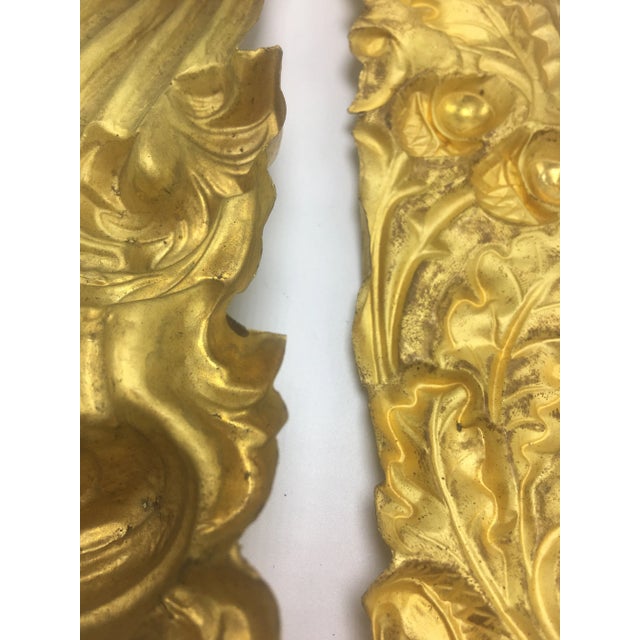 Late 20th Century Gold Gilt Decorative Fragments - 3 Pieces For Sale - Image 5 of 6