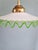 Glass Art Deco Pendant Light in White Opaline Glass and Uranium Glass, France, 1920s For Sale - Image 7 of 12