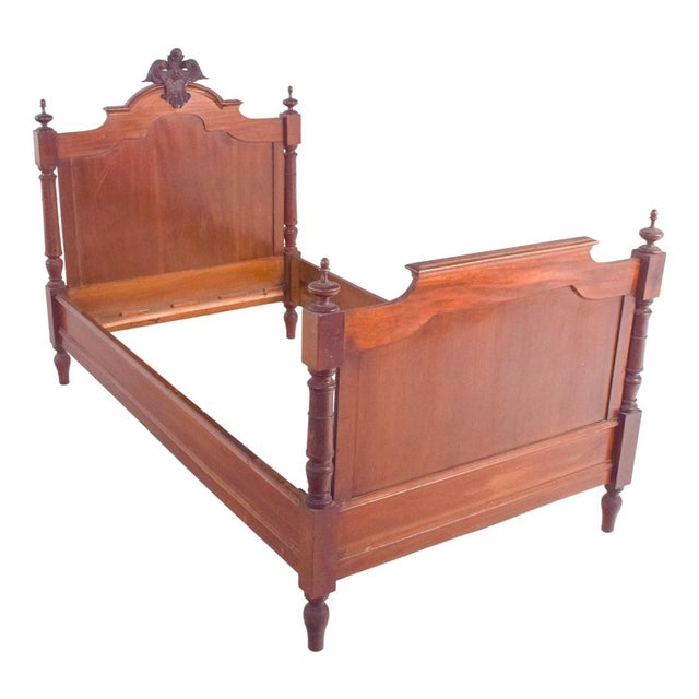 Portuguese Light Wood Single Bed, 1940 For Sale - Image 11 of 11
