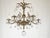 Offered for your consideration is an Antique 6 Light Svelte Sparkling Splendid Brass Cut Lead Crystal Chandelier The...