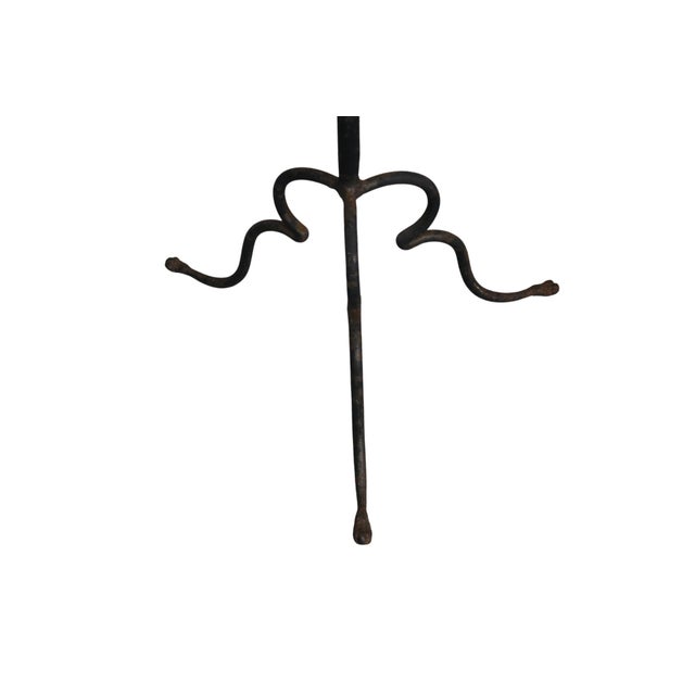 1930s Renaissance Revival Wrought Iron Floor Candelabra, a Pair For Sale - Image 5 of 8