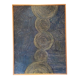 Abstract Original Painting of Tropical Nature, Framed For Sale