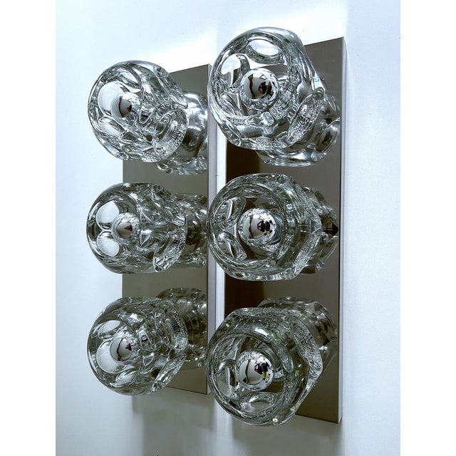 Large Space Age Glass Sconces from Peill & Putzler, 1970s, Set of 2 For Sale - Image 14 of 18