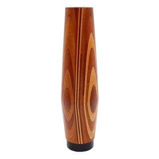 Mid-Century Scandinavian Wooden Vase, 1960s For Sale