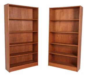 1960s Pair of Danish Modern Teak Bookcases in Style of Sejling