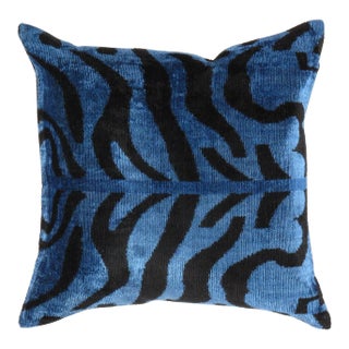 Contemporary Decorative Accent Handmade Ikat Pillow For Sale