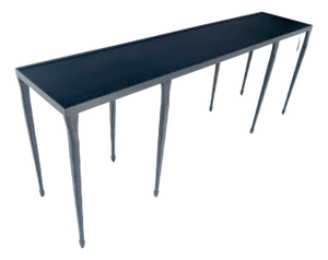 Wrought Iron Blacksmith Work Gallery Top 19x84" Long Console Sofa Table MINT