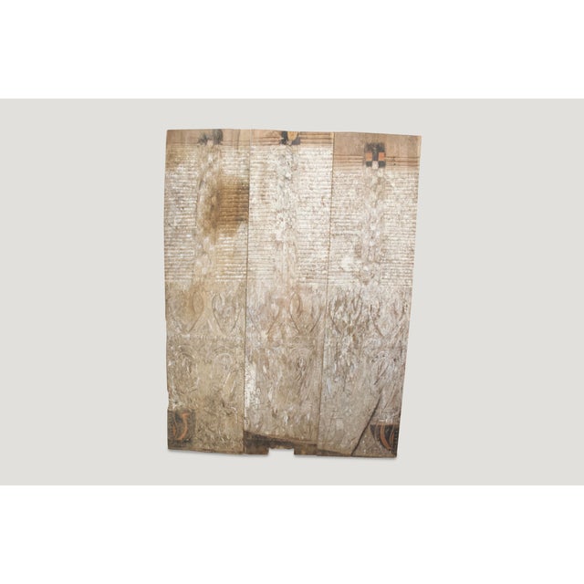 1900 - 1909 Andrianna Shamaris Ancient Hand Carved Panel For Sale - Image 5 of 5