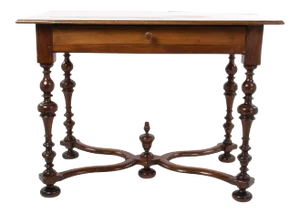 19th Century French Baroque Style Fruitwood Writing Table