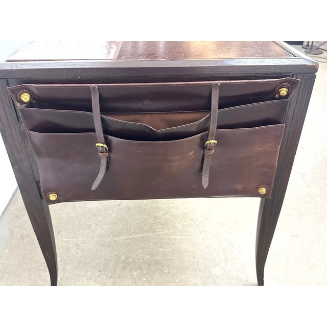 Late 20th Century Late 20th Century Eric Brand for Mulholland Brothers Leather Top Campaign Writing Desk For Sale - Image 5 of 12