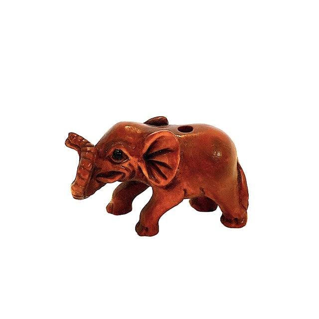 A Collection of Miniature, Hand-Carved Elephant Netsukes For Sale - Image 16 of 18