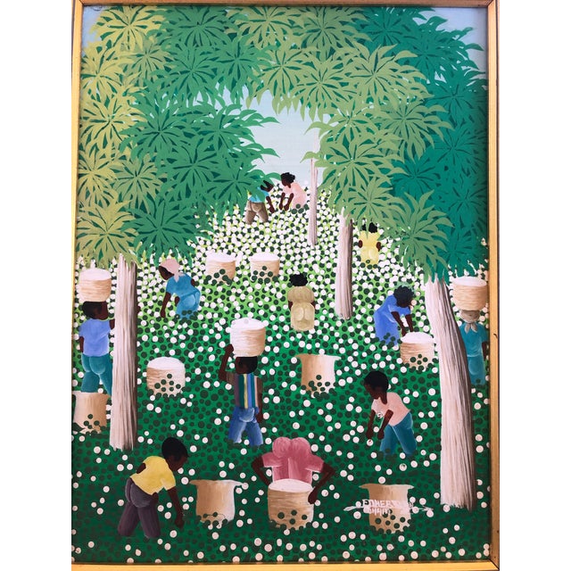 Late 20th Century Framed Haitian Painting Chairish
