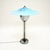 A very stylish and quite unusual large French Art Deco chrome and glass table lamp. This was recently imported and made in...