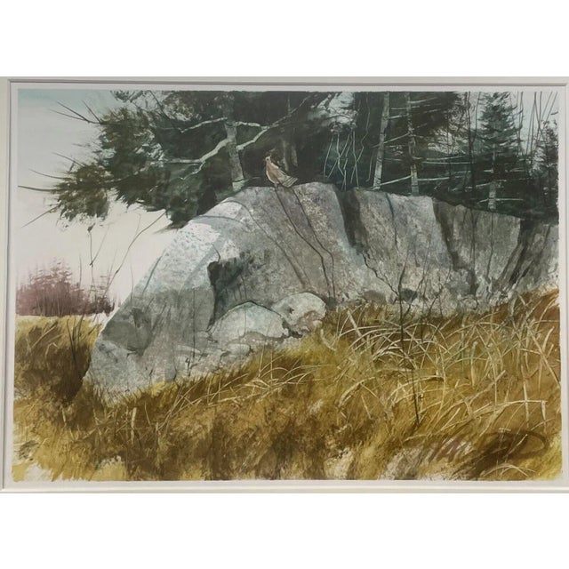 Impressionist Vintage Valfred Thelin 'grouse on a Rock' Maine Landscape' Painting - Listed For Sale - Image 3 of 11
