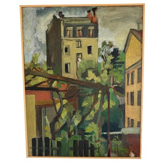 City of Lyon, Oil on Hardboard, 1960 For Sale