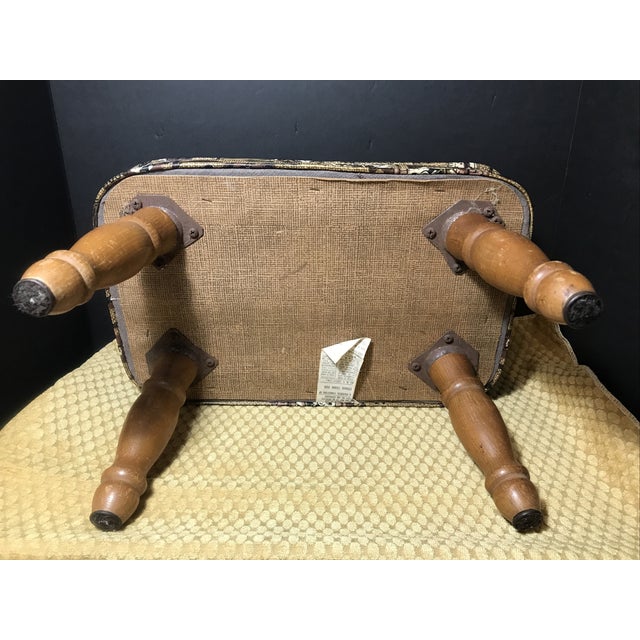 Wood Vintage MCM 60s Babcock Phillips Foot Stool For Sale - Image 7 of 7