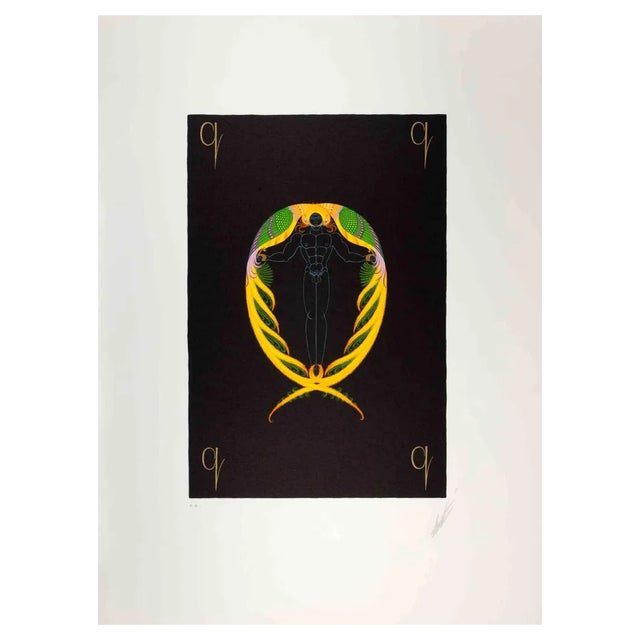 Erté, Letter Q, 1970s, Lithograph For Sale