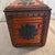 Brown Vintage Wood, Fabric, and Metal Jewelry Storage Box India For Sale - Image 8 of 11