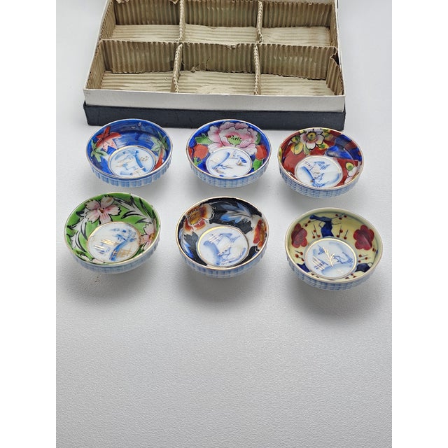 1920s Japanese Hand Painted Sake Set - Set of 6 For Sale - Image 9 of 13