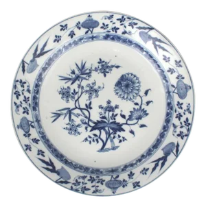 Large Antique Meissen Marcolini Period Blue Onion Pattern Porcelain Charger