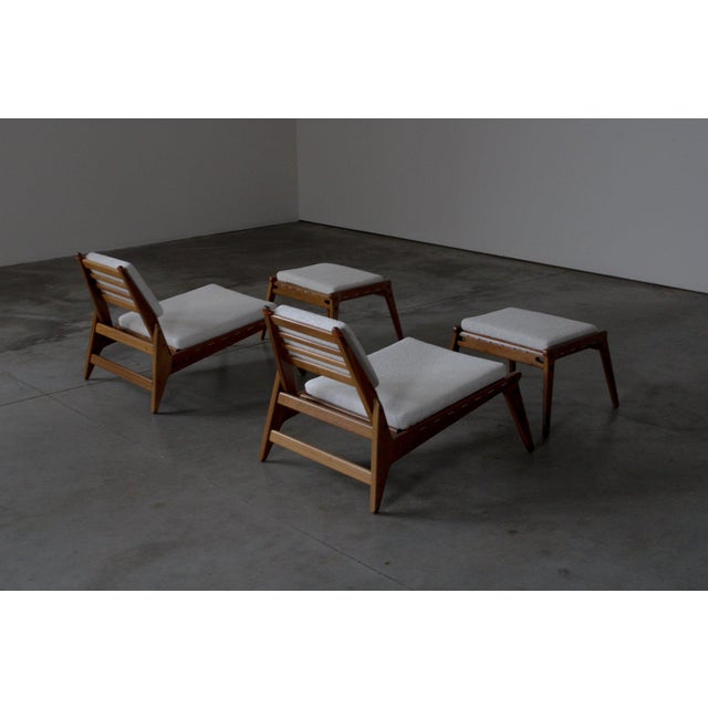 Hunting Chairs and Ottomans by Heinz Heger, Germany, 1960s, Set of 4 For Sale - Image 11 of 14