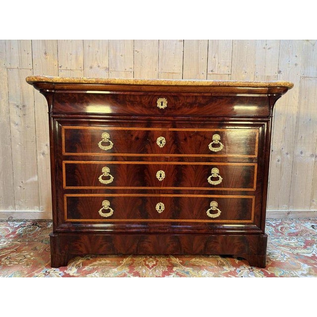 Louis Philippe Mahogany Chest of Drawers For Sale - Image 4 of 12
